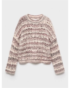 Детский джемпер в закатном жаккарде с крапинками, Multi Mango