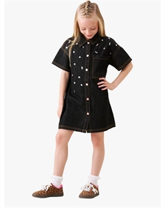 Детское джинсовое платье с вышивкой Gem, Black Angel & rocket