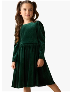 Детское бархатное платье миди с длинными рукавами и бантом на спине Angel & rocket