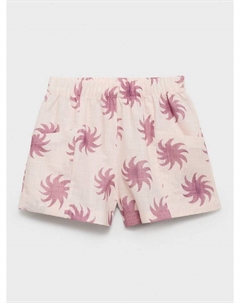 Детские шорты Paige Sun Print Cotton, Pink Mango