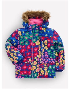 Детское водонепроницаемое пальто с капюшоном, Multi Leopard Mini boden