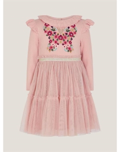 Детское длинное платье с вышивкой в стиле диско, Pink Monsoon