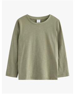 Детская хлопковая футболка с длинными рукавами свободного кроя, Light Dusty Khaki Lindex