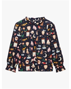 Детская хлопковая кофта с длинными рукавами, Navy Joules