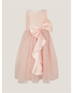 Детское платье с атласным бантом-каскадом, Pink Monsoon