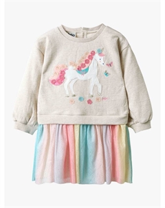 Детское платье-единорог из хлопка и тюля, Natural Jojo maman bébé