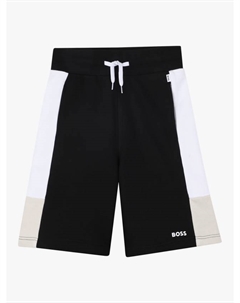 BOSS Kids' триколор флисовые бермуды-джоггеры, Black Hugo boss