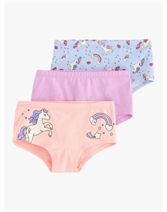 Детские хипстерские трусики с единорогом, Pack of 3, Light Pink Lindex