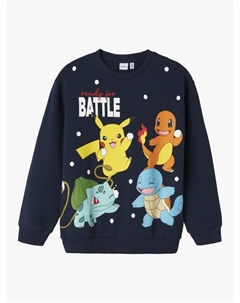 Детская хлопковая толстовка Pokémon с круглым вырезом, Navy Blazer Name it