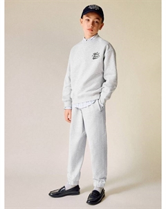 Детские джоггеры с кулиской из хлопковой смеси, Medium Grey Mango