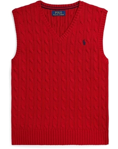 Свитер  Cable-Knit Cotton Sweater Vest, RL 2000 Red Polo ralph lauren kids