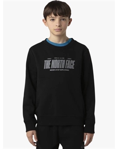 Детский свитшот из хлопковой смеси свободного кроя, Black The north face