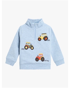 Детский хлопковый свитер с трактором, Denim Jojo maman bébé