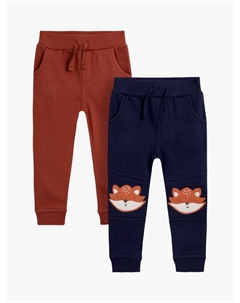 Детские хлопковые штаны Fox, Pack of 2, Navy Jojo maman bébé