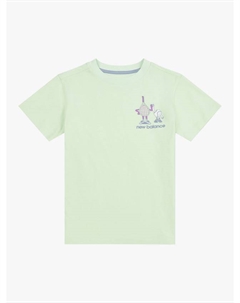 Детская хлопковая теннисная футболка с мультяшным принтом, Melon Water New balance