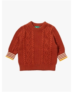 Детский джемпер из хлопка аранской вязки, Ginger Little green radicals