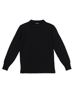 Свитер из шерсти с интарсией логотипа, 930bc-Nero/Bianco Balmain kids