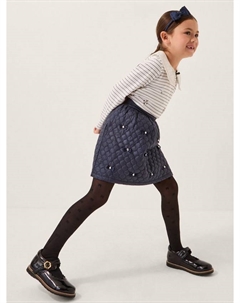 Детская стёганая юбка с пайетками, Navy Monsoon