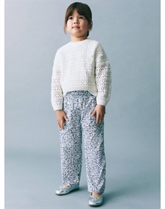 Детские брюки Gadeap с цветочным принтом, White Mango