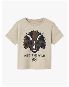 Детская хлопковая футболка с коротким рукавом Jurassic World, Peyote Name it