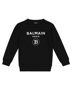 Хлопковый свитшот с логотипом, 930-Nero Balmain kids