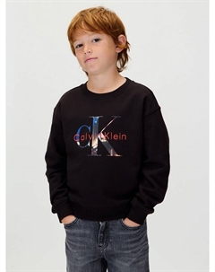 Детский свитшот с фото-логотипом, Black Calvin klein