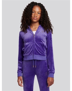 Детская худи с молнией и стразами, Purple Juicy couture
