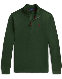 Свитер  Estate-Rib Quarter-Zip Pullover, Bottle Green Polo ralph lauren kids