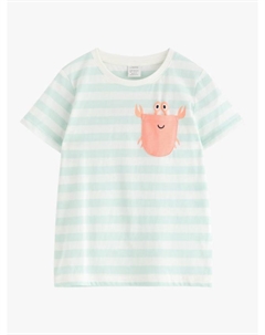 Детская футболка из чистого хлопка в полоску Lindex