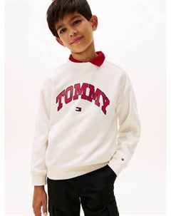 Детский свитшот Varsity из хлопкового микса, Ivory Silk Tommy hilfiger