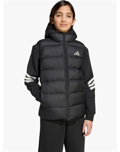 Детская утепленная жилетка с капюшоном из синтетического пуха, Black Adidas