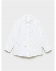 Детская оксфордская рубашка с принтом лодочек, White Mango