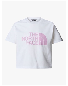 Детская укороченная футболка Easy, White/Pink The north face