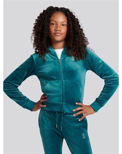 Детская худи с молнией и стразами, Teal Juicy couture