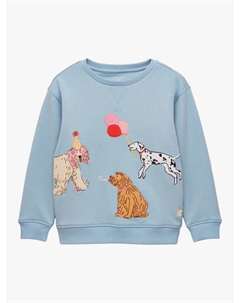 Детский свитшот с принтом собаки, Blue/Multi Joules