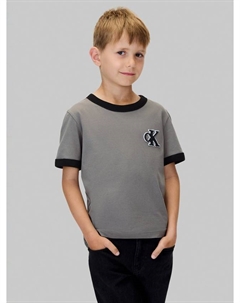 Детская футболка Ringer с монограммой, Granite Gray Calvin klein