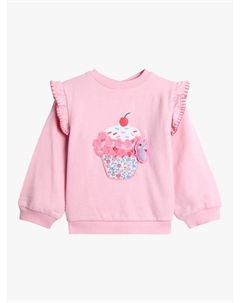 Детская толстовка с кружевными рукавами и принтом капкейк, Pink Jojo maman bébé