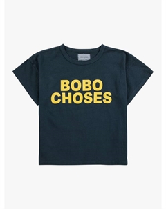 Детская футболка с логотипом, Dark Blue Bobo choses