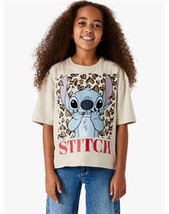 Детская хлопковая футболка с коротким рукавом и принтом Stitch, Peyote Name it