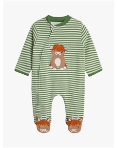 Детский хлопковый комбинезон с коровкой, Green Jojo maman bébé