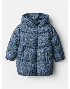 Детская куртка Annab с капюшоном и стёганой отделкой, Navy Mango