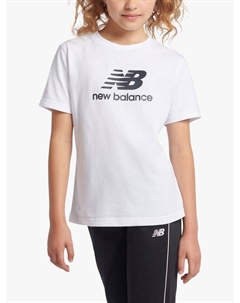 Детская футболка из хлопка с логотипом, Bright White New balance