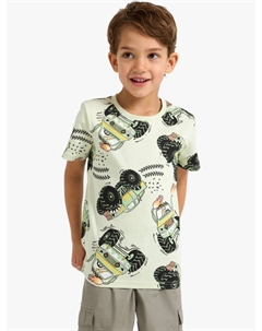 Детская футболка с принтом грузовика из хлопка, Light Dusty Green Lindex