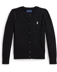 Свитер  Metallic Mini-Cable Cardigan, Black Polo ralph lauren kids
