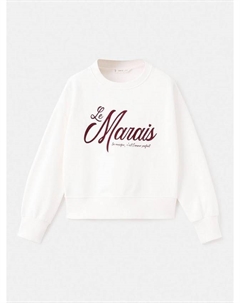 Детский свитшот Vivre с хлопковым принтом, Natural White Mango