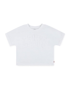 Детская футболка с логотипом Dolman из хлопковой смеси с короткими рукавами, Blanc De Blanc Levi's®