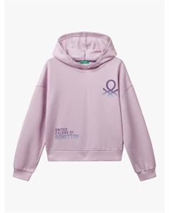 Детская хлопковая худи с логотипом, Violet Benetton