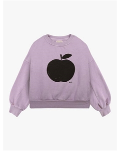 Детский свитшот Poma Apple из органического хлопкового микса, Purple Bobo choses