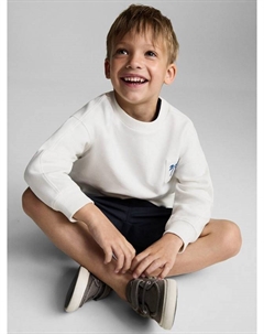 Детский расслабленный свитшот Island Cotton, White Mango