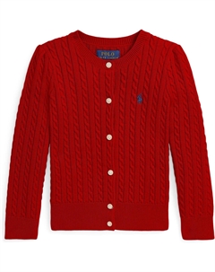 Свитер  Mini-Cable Cotton Cardigan, Rl 2000 Red W/Navy Pp Polo ralph lauren kids
